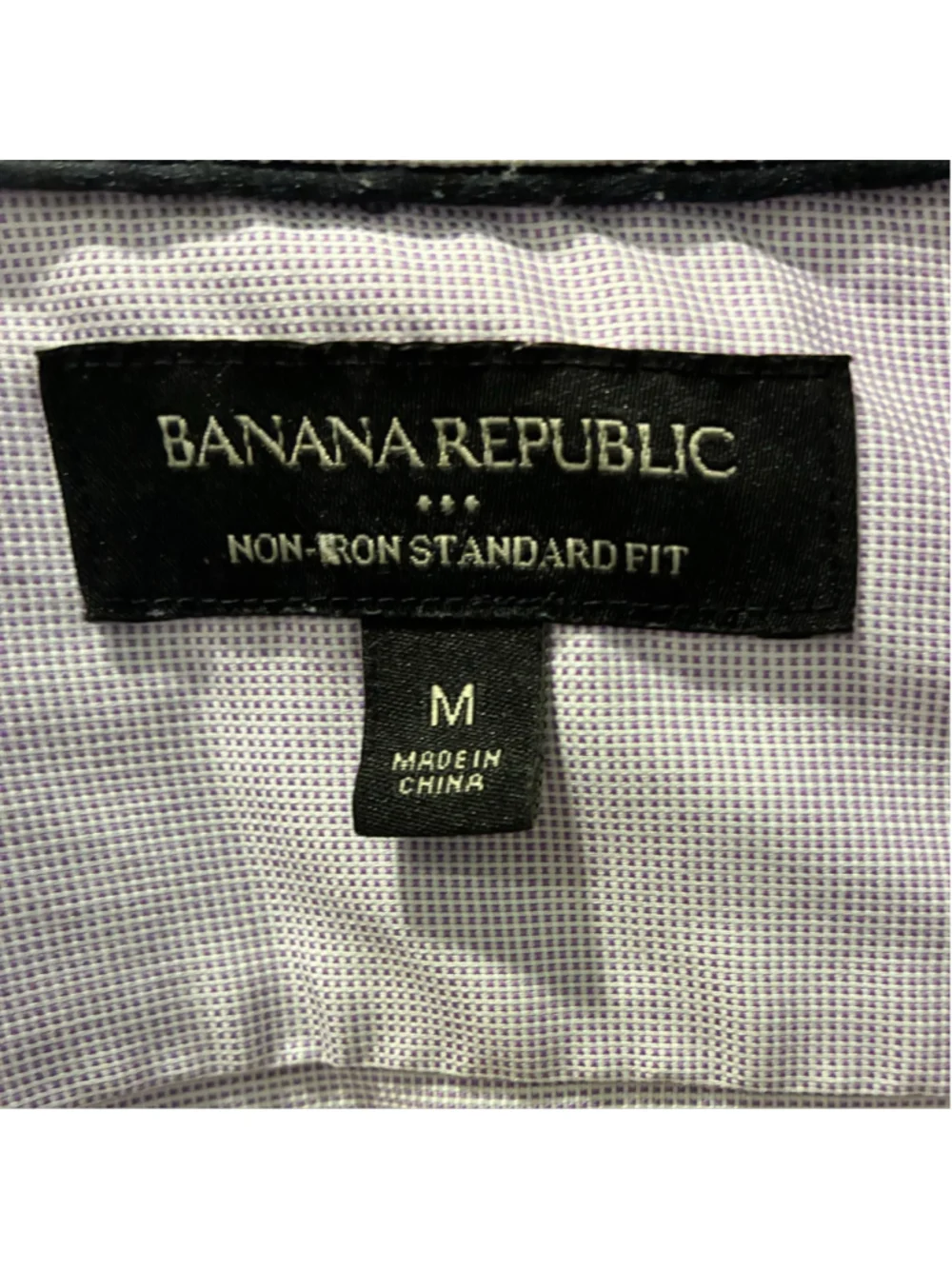 Banana Republic Dress Shirt men Size M Purple White Check preppy